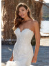 Luxurious Embroidery Lace Ruffled Organza Dreamy Wedding Dress
